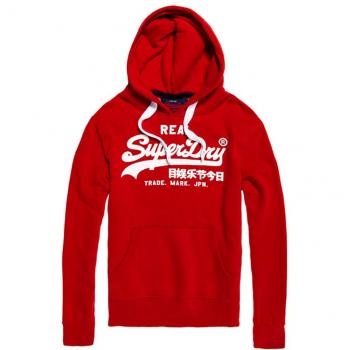 Superdry Vintage Logo Hoodie für Herren, Rot (Pitch Red Vr3), Large