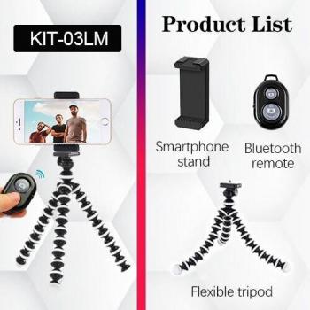 Orsda MT01-MT04 Vlog Tripod with Microphone and LED Light