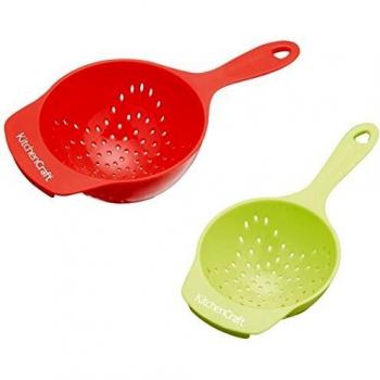 Set de Mini Passoires en Plastique Rouge/Vert (2 pièces)