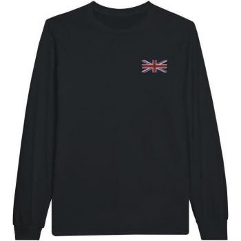Black Long Sleeve Tee – PixelForma UK Flag, 100% Cotton Premium Comfort