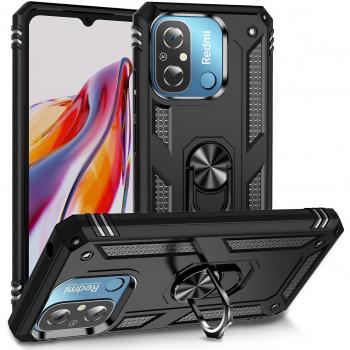 Étui Multicolore/Noir avec Support Anneau pour Xiaomi Redmi 12C 4G