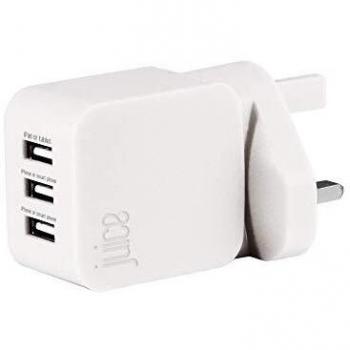 White 3-Outlet USB-C Power Supply, 3.4A