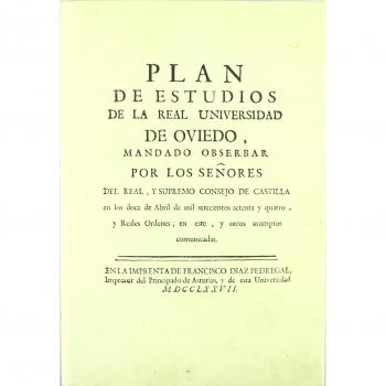 Plan de Estudios de la Real Universidad de Oviedo, 1774. Reales órdenes (SIN COLECCION)