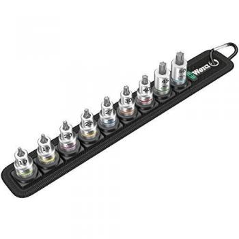 Wera 9-piece 3/8-inch drive Zyklop torx HF bit socket set (with 3/8-inch shank) in a carrying case