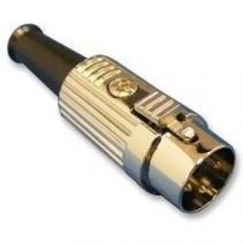 Lumberg 0137 08-1 8-Pin DIN Circular Connector, Straight, Silver