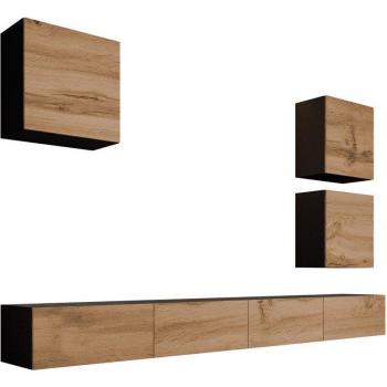 Salon Vénènou 108 (Noir & Chêne)