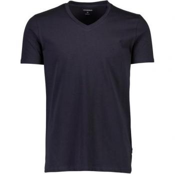 Unifarbenes V-Ausschnitt T-Shirt