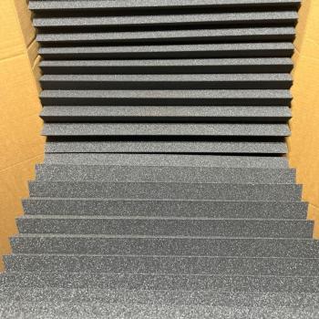 Auralex 2x24x48 Wedge Absorption Panels, Charcoal, 6 Pieces