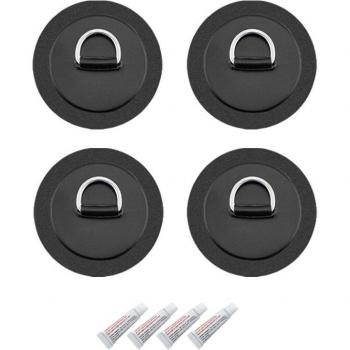 4PCS 11cm Stainless Steel D Ring with Glue for Dinghies and Rafts