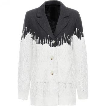 Manteau Parfumé Marée Couleur Contrastée – Femme Parkas à Manches Longues