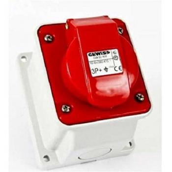 Prise de courant extérieure Gewiss GW62419 Rouge (3P+T ,6 h ,CE ,ENEC ,IP44 ,400 V)