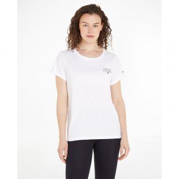 Camiseta Tommy Hilfiger blanca con vuelta para mujer