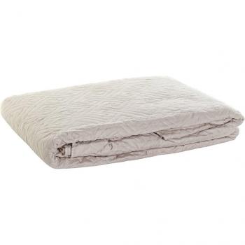 Copriletto DKD Home Decor in Poliestere e Cotone Beige (240 x 260 cm)