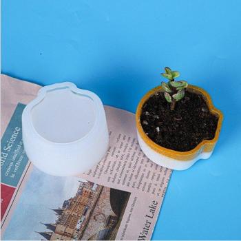 3D Flower Pot Silicone Epoxy Mold