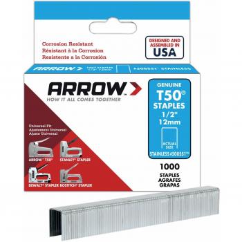 08SS1 Heavy Duty T50 1/2-Inch Stainless Steel Staples