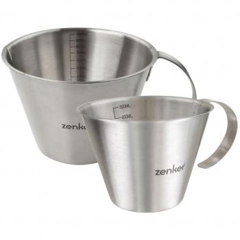 Lot de 2 verre doseur inox 500 ml et 1 litre Zenker Smart Pastry ref. 9918850