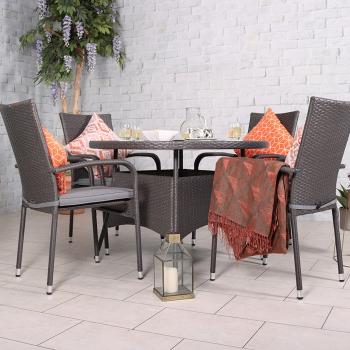Malaga 5-Piece Extendable Dining Table and Chairs