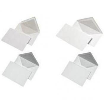 MAILmedia 232390 B6 Briefumschlag mit Seidenfutter, weiß