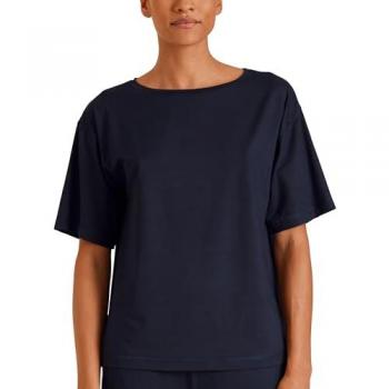 CALIDA DSW Balancing Damen Kurzarm-Shirt, Dunkelblau, L