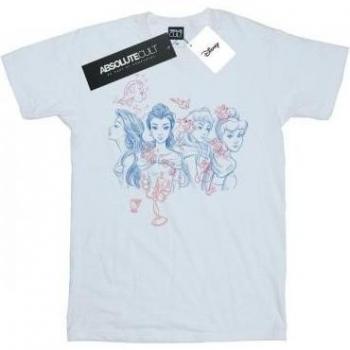 Disney Damen T-Shirt Prinzessinnen Skizze