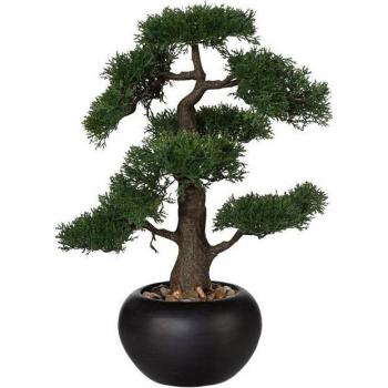 Creativ Green Bonsai Kunstpflanze, grün, 37 cm