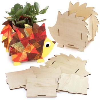 Adorable Hedgehog Wooden Flowerpot Craft Kits