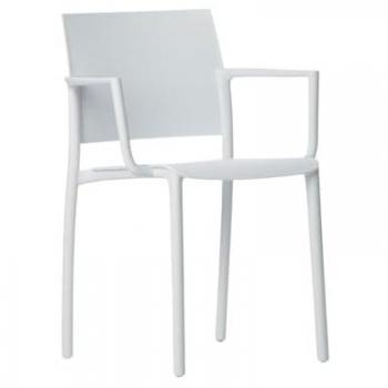 Silla de jardín de polipropileno blanca 56x80 cm