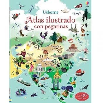 Atlas ilustrado con pegatinas (Tapa blanda).
