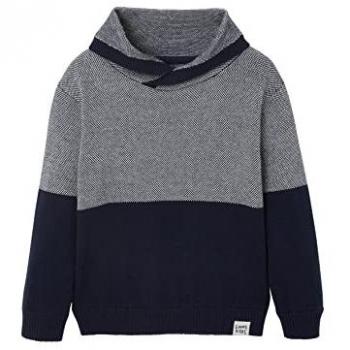 Pull encre garçon maille color block VERTBAUDET