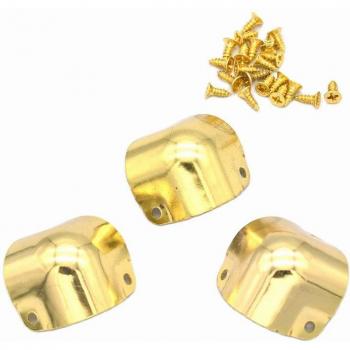 Gold Corner Protectors for Furniture, 1 Inch (25mm), 12pcs