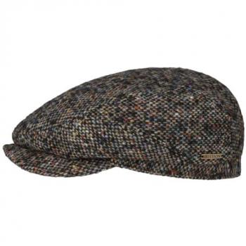 Stetson's Black Wool Flat Cap, Irish Make, Size 57 cm