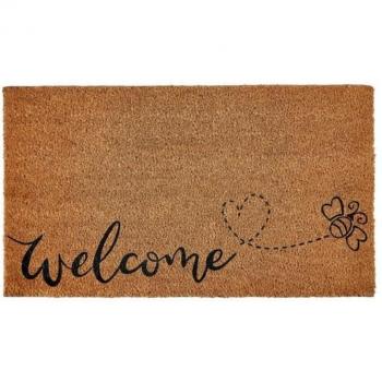 Groundsman Welcome Buzzing Bee Mat 70cm Black/Brown