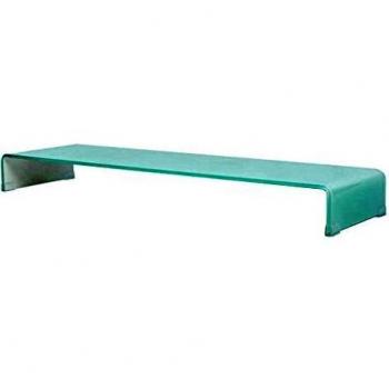 Vidaxl TV Stand/Monitor Riser in Glass, Green, 120x30x13 cm