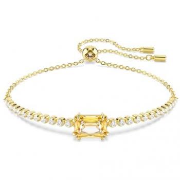 Mixed Cut Matrix Tennis Bracelet – Gold Tone