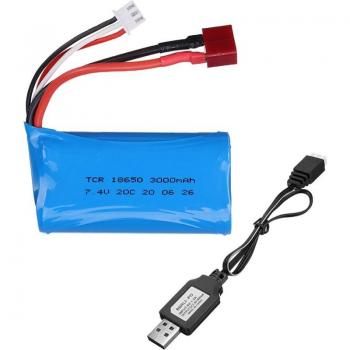 Batterie LiPo 18650 7,4 V 3000 mAh – Compatible Wltoys 12423/10428