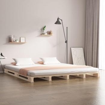 VidaXL King Size Solid Wood Pallet Bed without Mattress