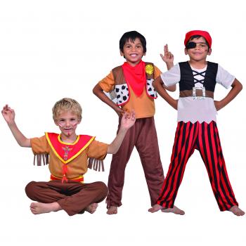 Série F291-001 – Costume Trio Cowboy, Indien & Pirate (3-5 ans)