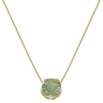 Luigi Merano Goldkette »Kette mit rundem Edelstein Anhänger, Gold 375«