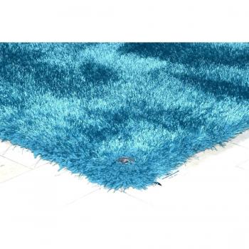 Handgefertigter Hochflor‑Teppich 65 x 135 cm – Tom Tailor Soft Türkis