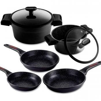 Fagor Alutherm 7-piece induction pot set, alluminio antiaderente con 2 casseruoli