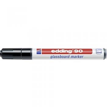 Edding 90 Glasboard-Marker Schwarz (10 Stück)