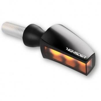 HIGHSIDER LED clignotant FLIGHT, verre teinté Noir taille