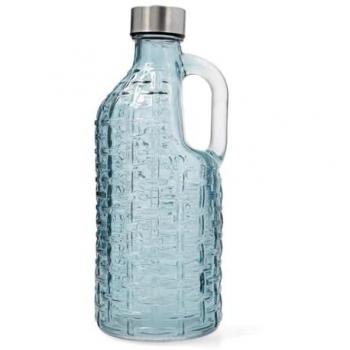 Botella de cristal QUID CALYPSO para mesa, 1 l, tapa azul