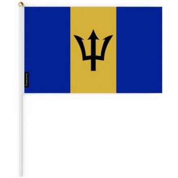 Mini Barbados Flags – 50 Count, 14 × 21 cm, Durable Polyester