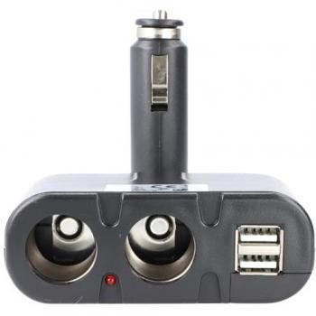 AccuCell KFZ Zigarettenanzünder Verteiler, 2x Kupplung und USB Adapter