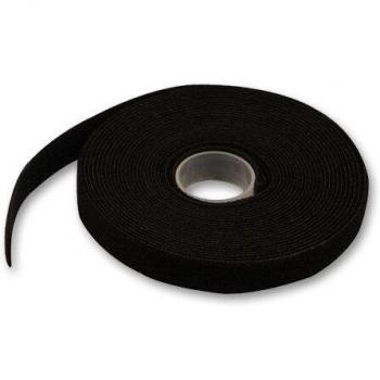 Black Hook & Loop Cable Tie Roll, 13mm x 5m
