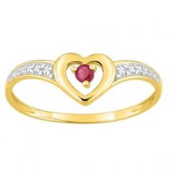 Bague Femme Rubis Éclat en Or 9 Carats