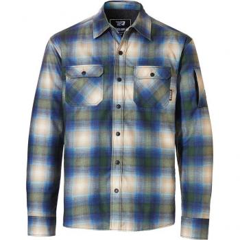 Camicia Manica Lunga Rehall Ziggy-R Verde Blu Marrone XXL
