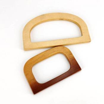 Wooden D‑Shaped Multicolored Handle for Home Bags and DIY Projects