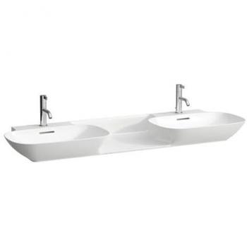 Laufen Ino Lavabo à Double Vasque, 1 Trou de Robinetterie